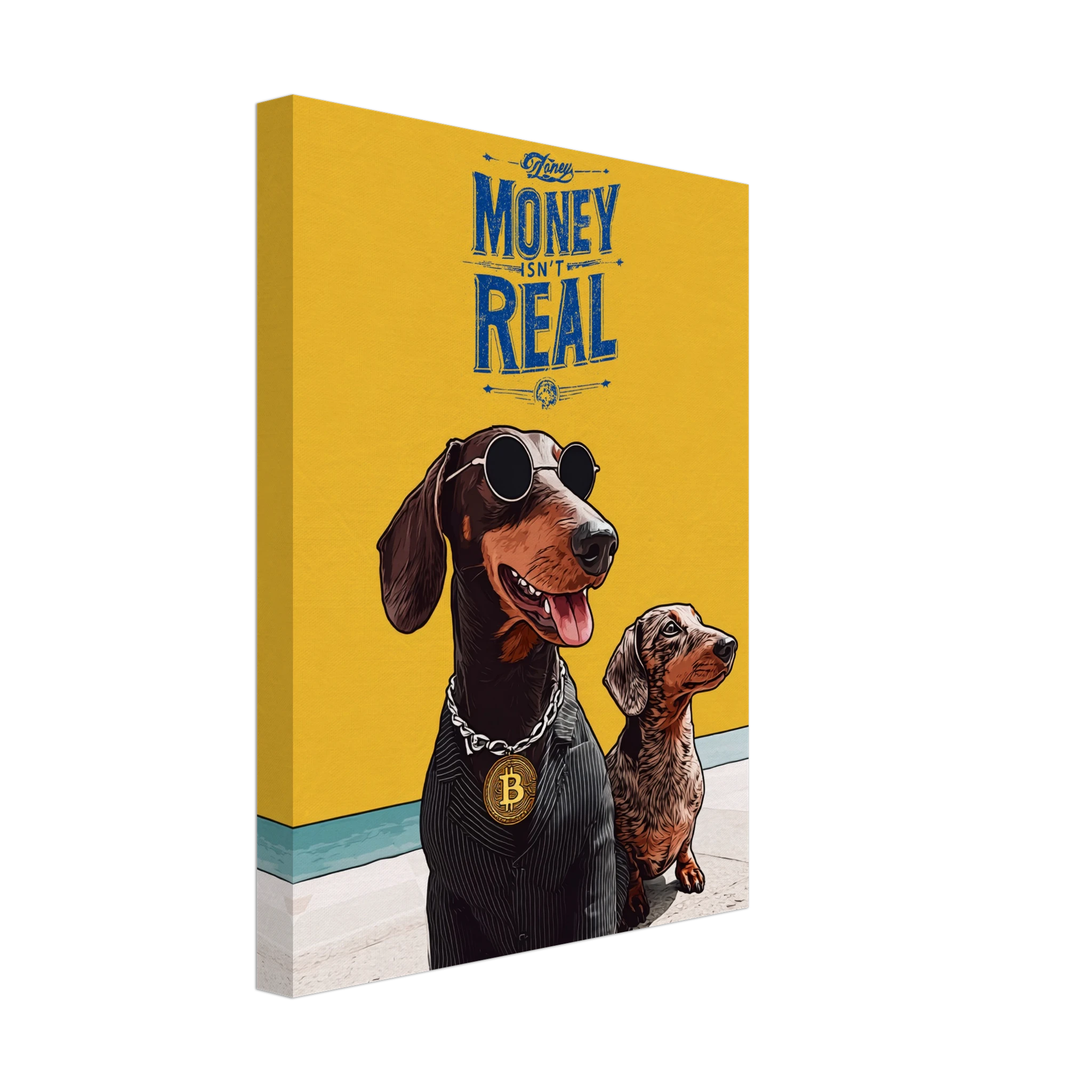 Bitcoin Dachshund Crypto Wall Art — Wall Art Print — Canvas Print Size Guide