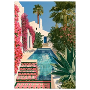 Villa Rosa — Andalusian Pool — Matte Art Print