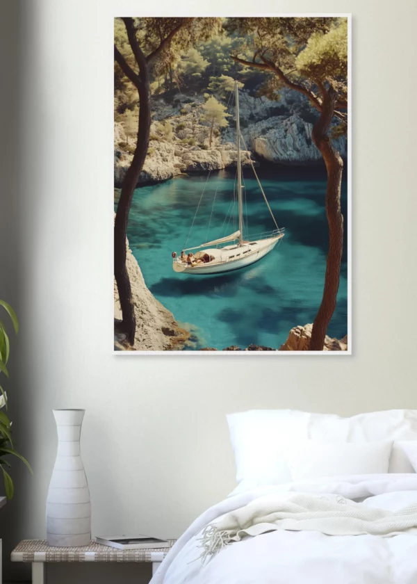 Calanque Anchorage  — Framed Print