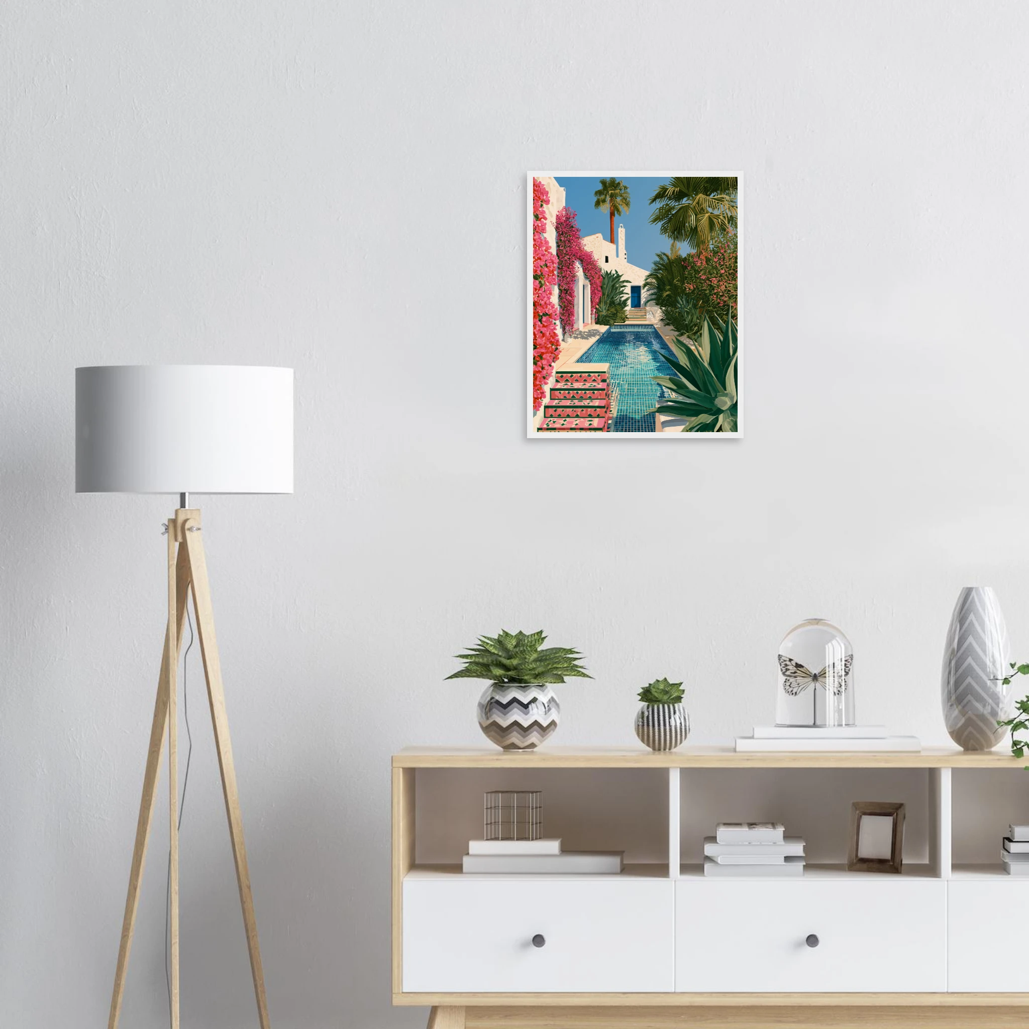 Villa Rosa — Andalusian Pool — Framed Print, mockup | Atelier Marbella