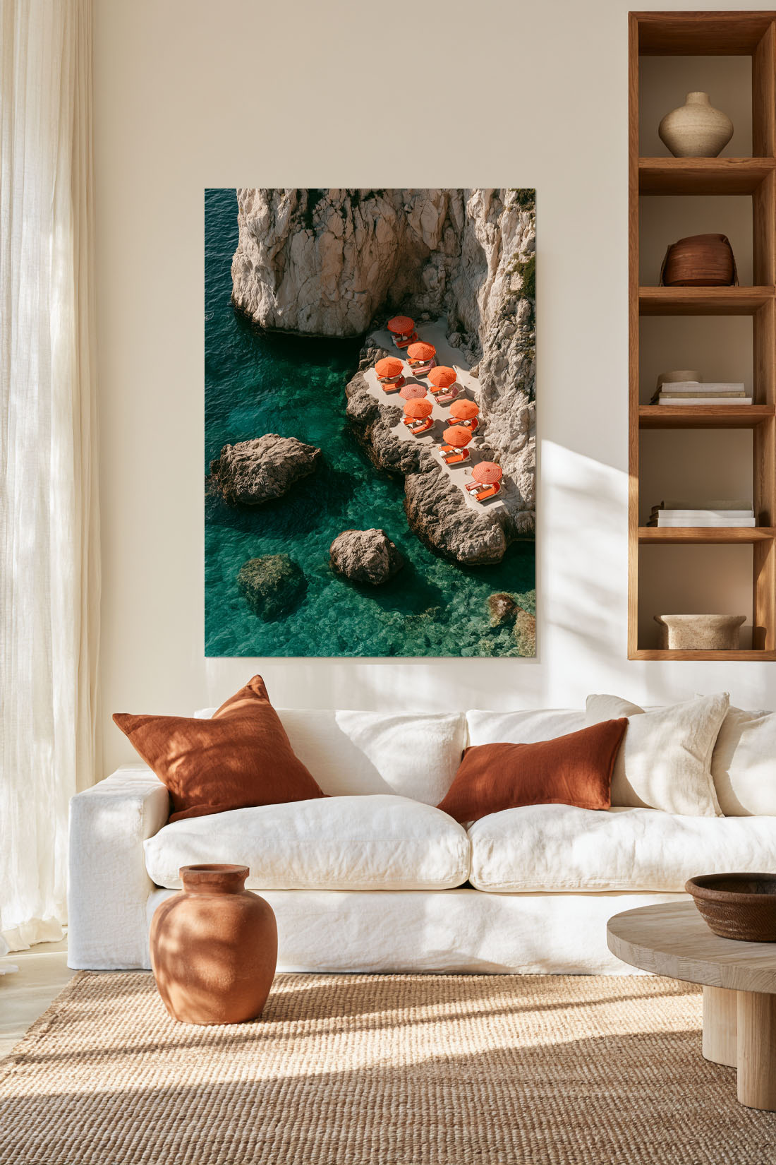 Mediterranean wall art — Capri Cove print by Atelier Marbella