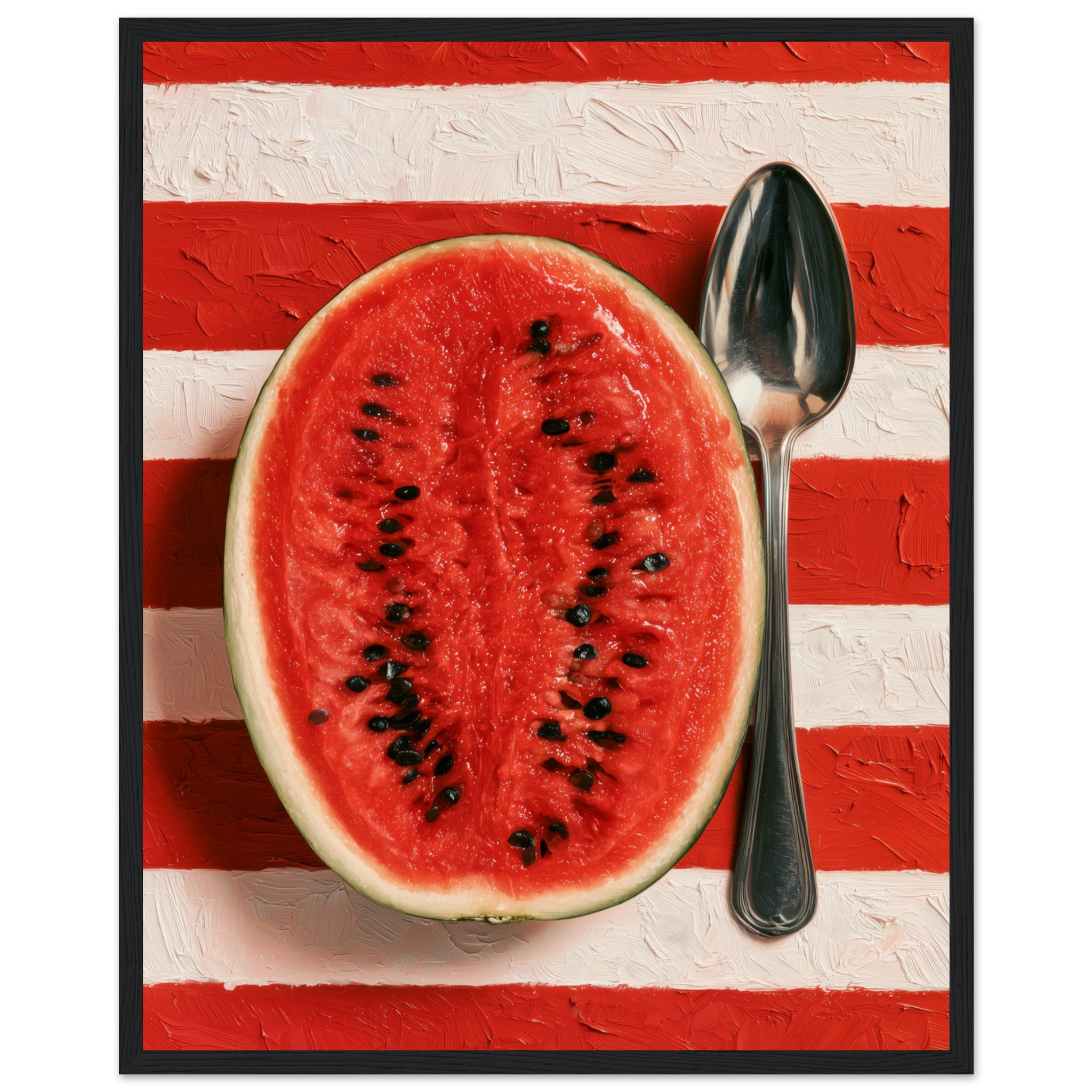 Watermelon & Silver Spoon — Framed Print — interior mockup 3