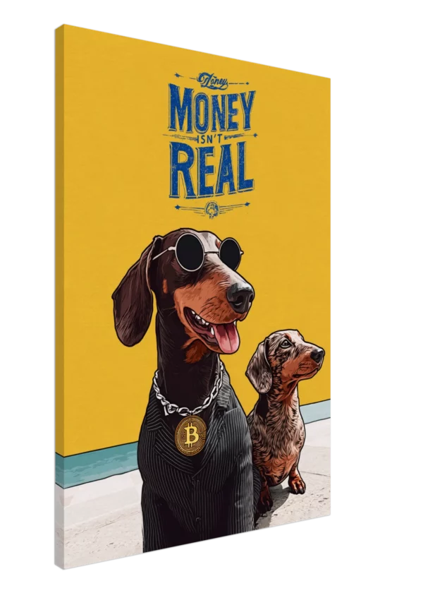 Bitcoin Dachshund Crypto Wall Art — Canvas Print