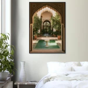Andalusian Courtyard — Framed Print