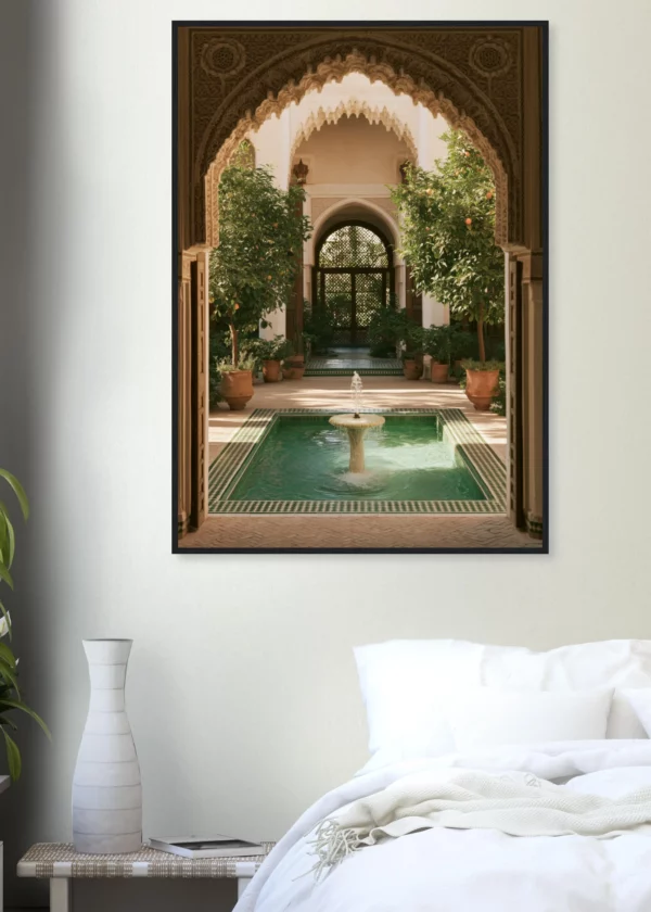 Andalusian Courtyard — Framed Print