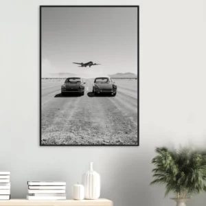 Porsche 911 Classic and WW2 Planes Wall Art — Framed Print