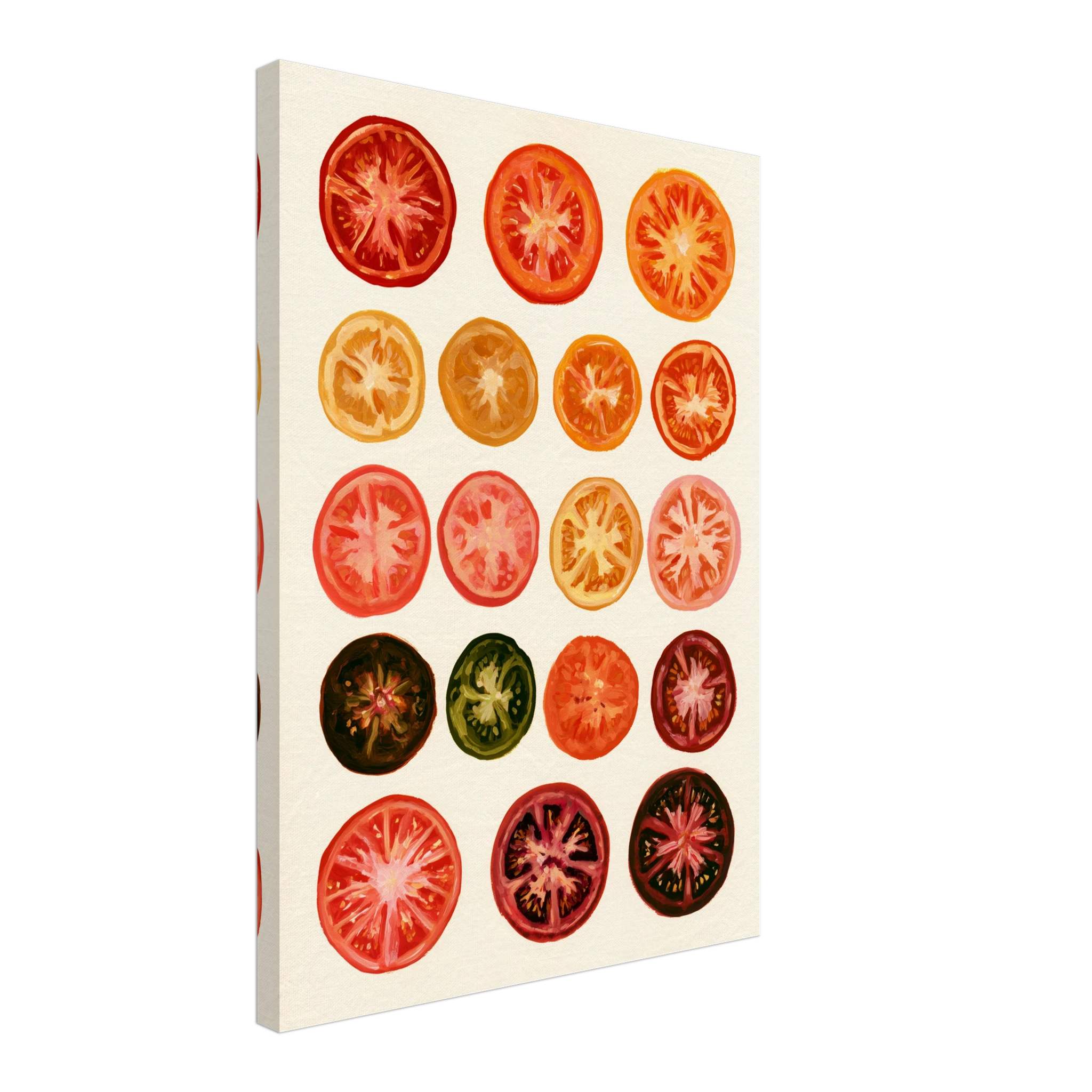 Heirloom tomatoes art canvas — gallery wall botanical print