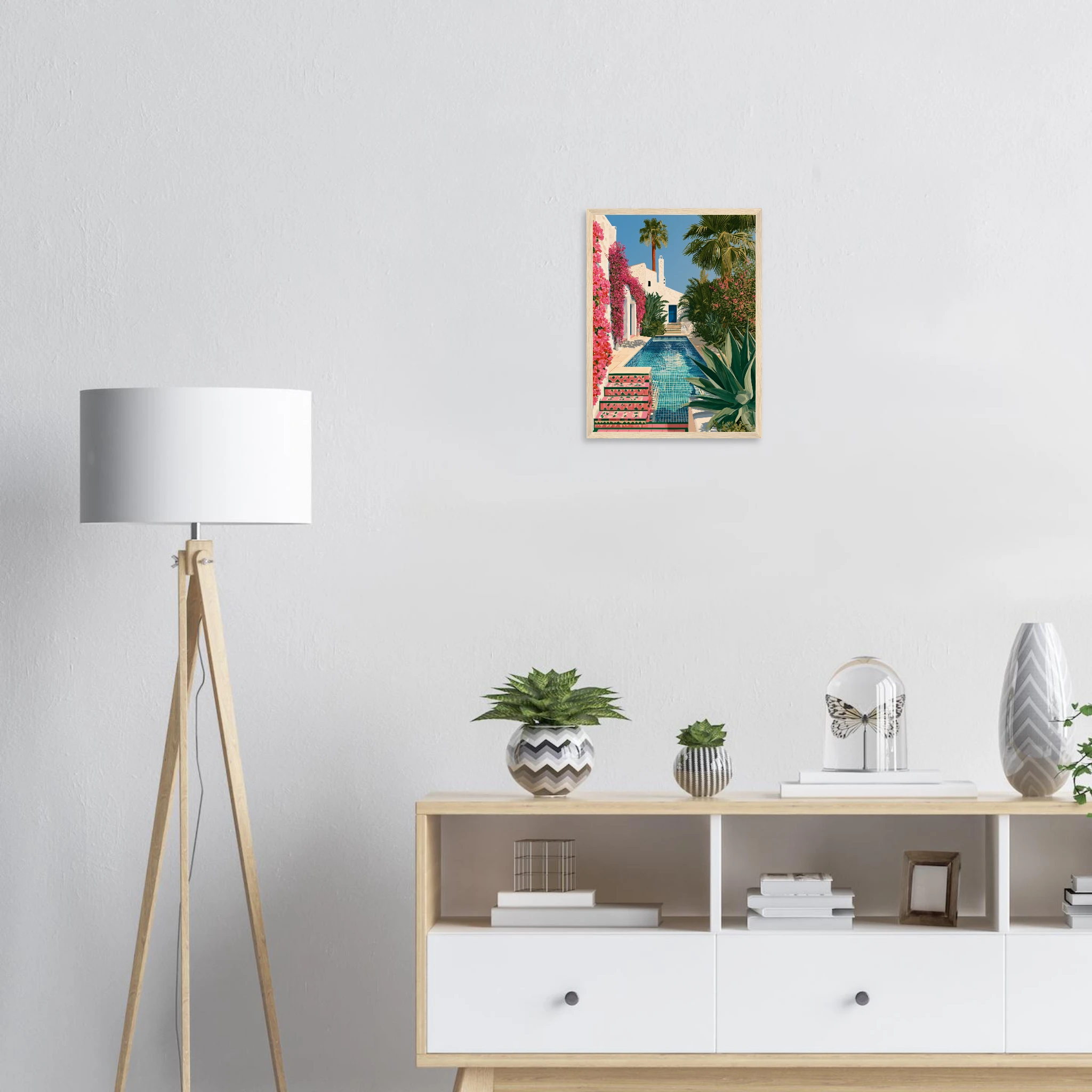 Villa Rosa — Andalusian Pool — Framed Print, detail | Atelier Marbella