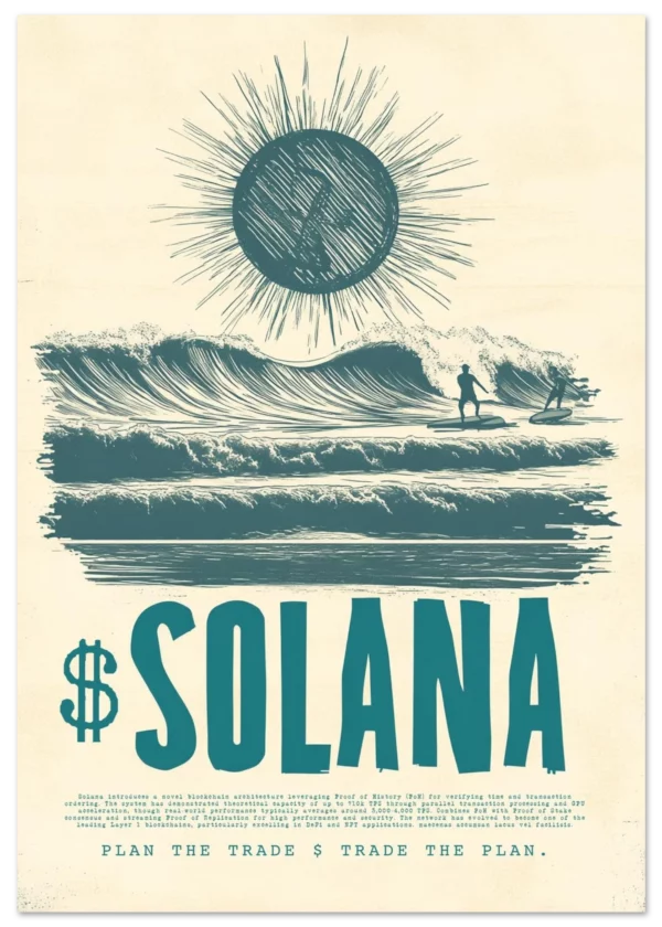 Crypto Art Solana Trading — Matte Art Print