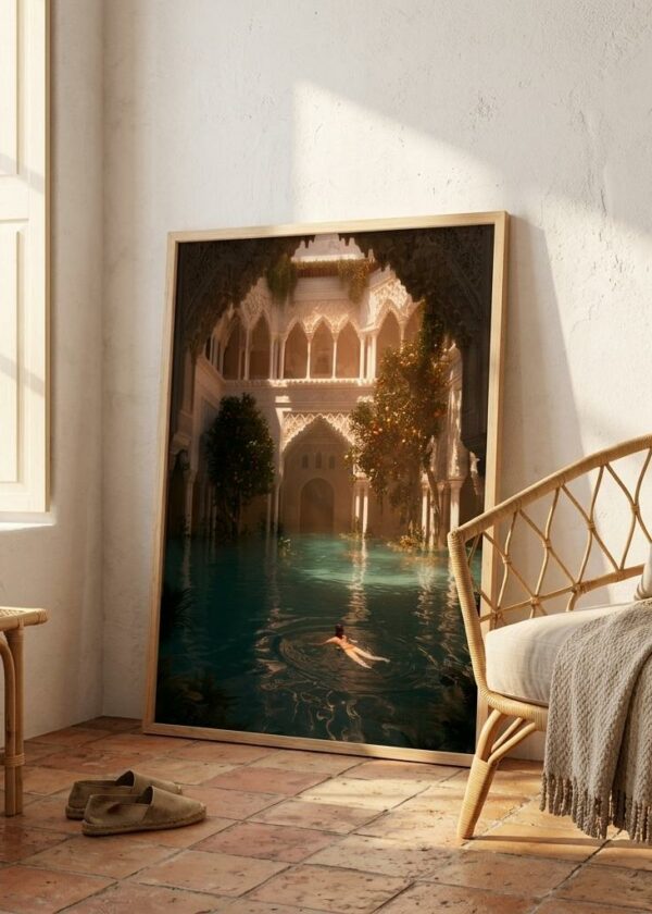 Sunken Courtyard — Andalusia — Framed Print