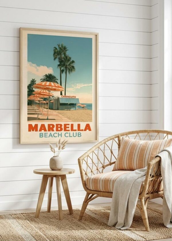 Marbella Beach Club — Framed Print