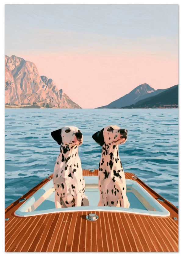 Dalmatians on Lake Como — Matte Art Print