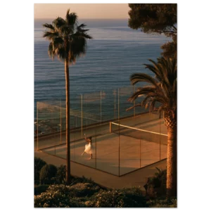 Sunset Padel — Riviera Court  — Matte Art Print