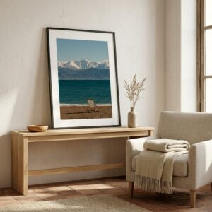 Sierra Nevada depuis la rivage — Impression encadrée