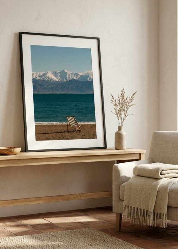 Sierra Nevada from the Shore — Framed Print