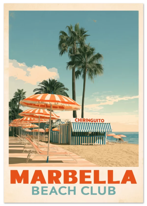 Marbella Beach Club — Matte Art Print