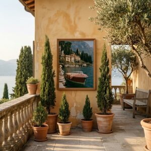 Riva Boat — Bellagio — Framed Print