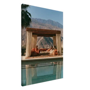 Desert Tea — Palm Springs Cabana — Canvas Print