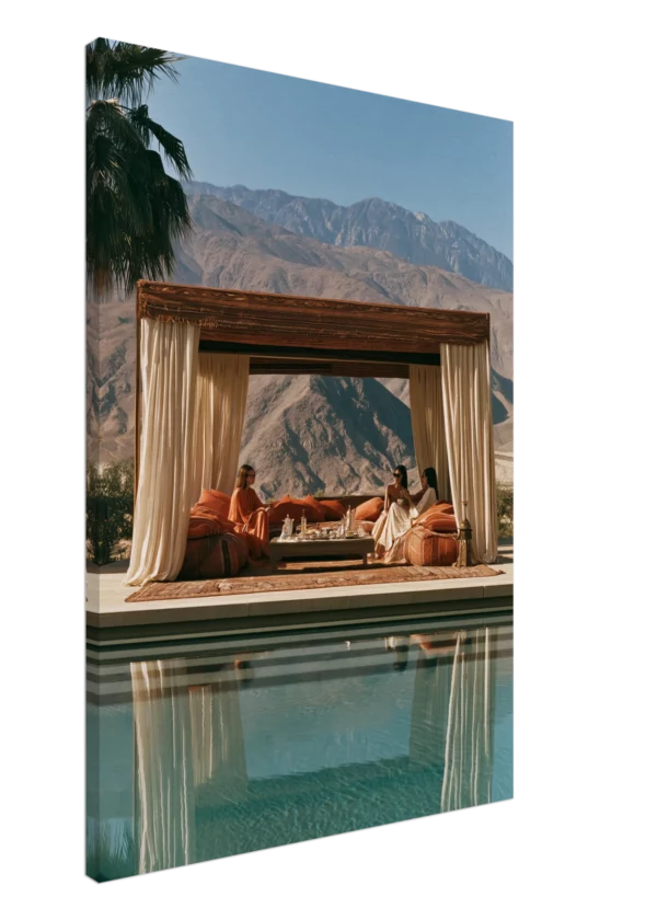 Desert Tea — Palm Springs Cabana — Canvas Print