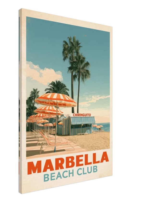 Marbella Beach Club — Canvas Print