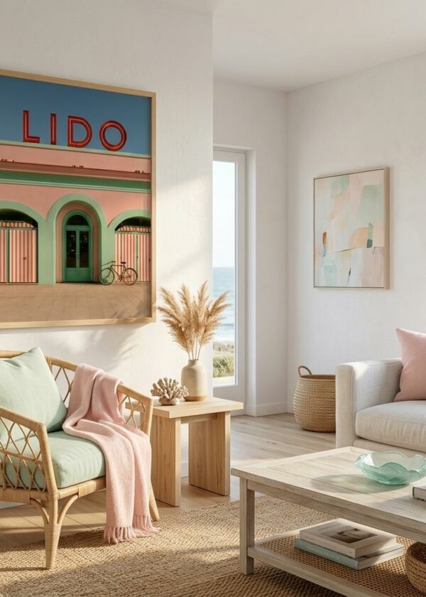 Lido — Italian Riviera 1950s — Framed Print