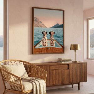 Dalmatians on Lake Como — Framed Print