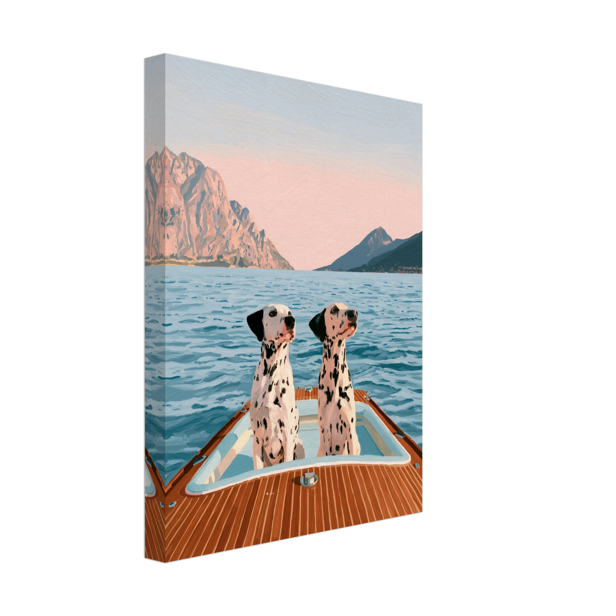 Dalmatians on Lake Como canvas print