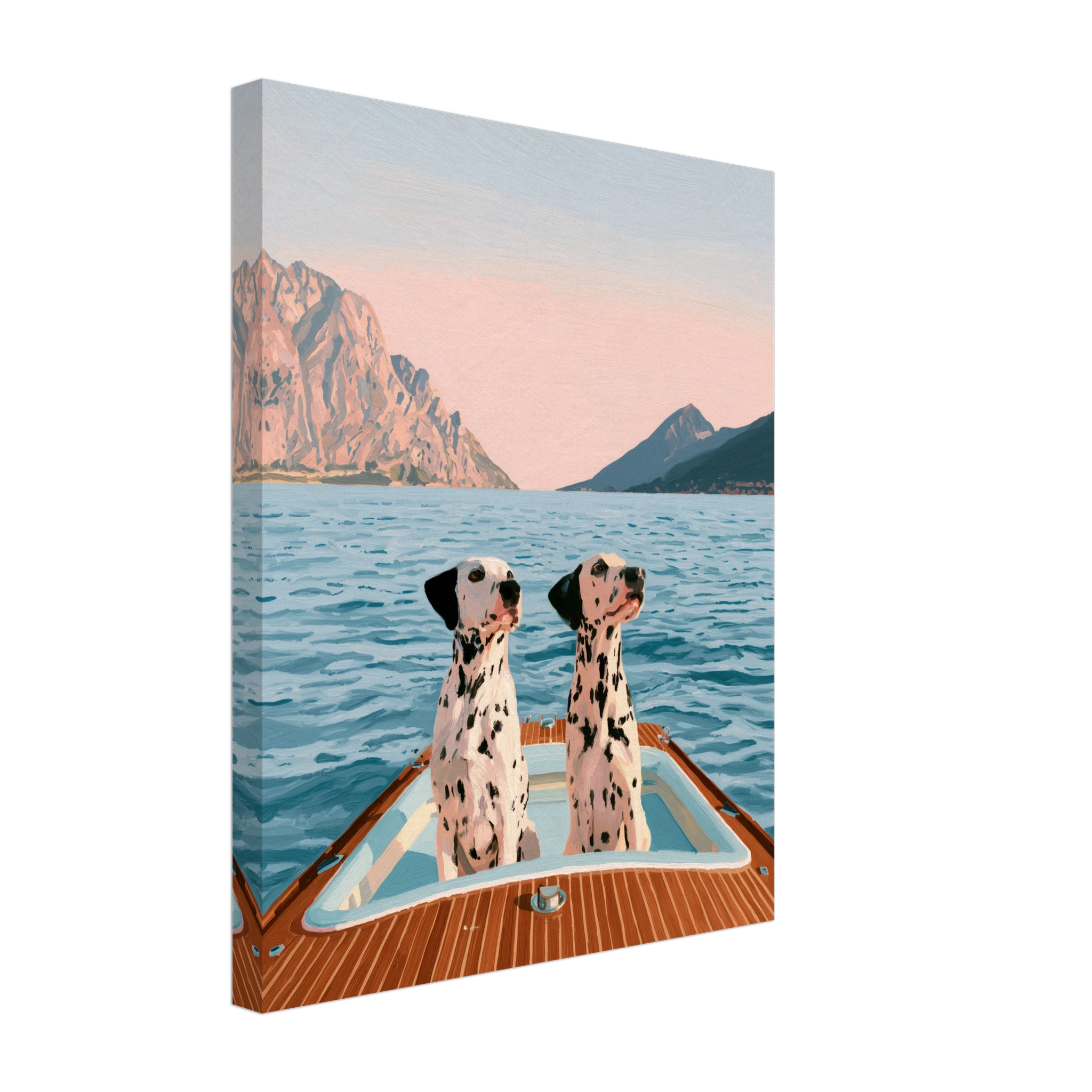 Dalmatians on Lake Como canvas print