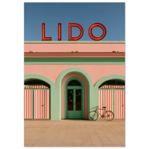 Lido — Riviera italiana de los años 50 — Lámina de arte mate