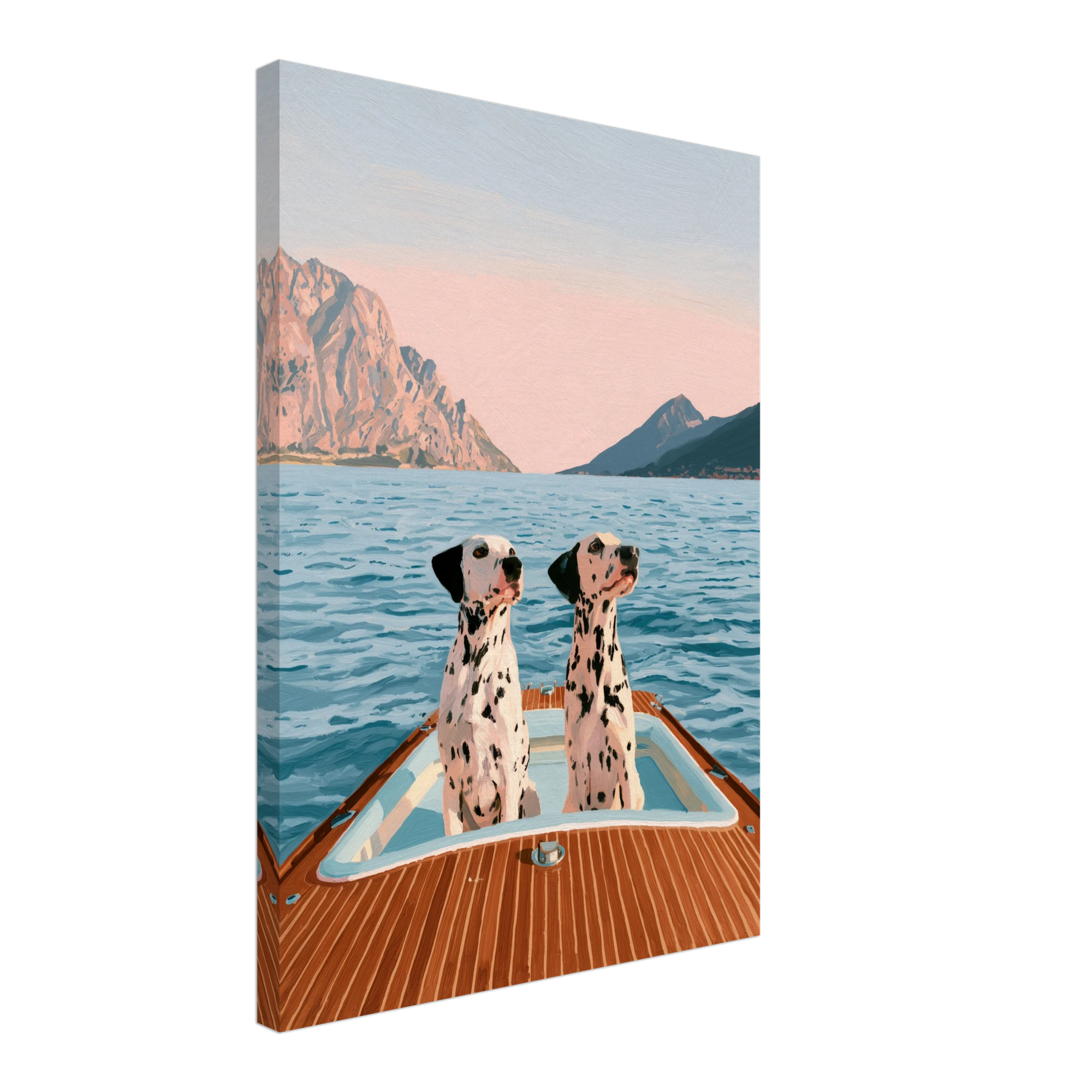 Dalmatians on Lake Como canvas print