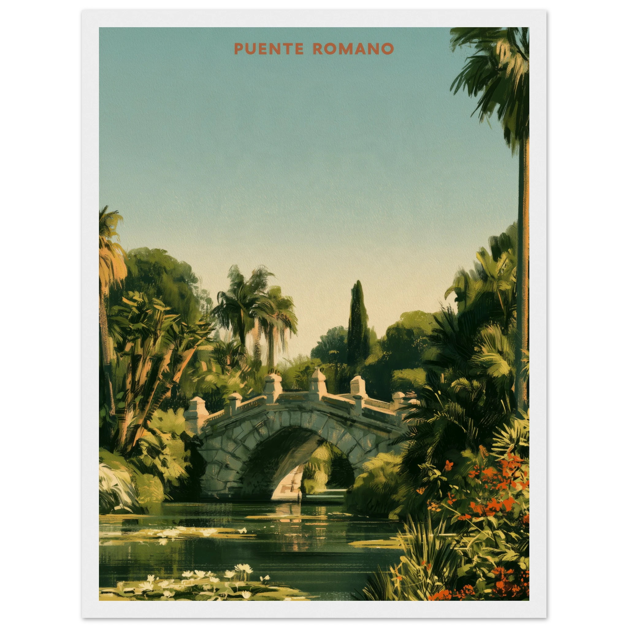 Puente Romano Gardens framed print, a calm green guest room wall art idea
