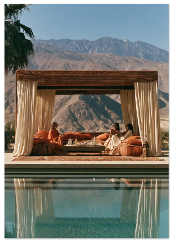 Desert Tea — Palm Springs Cabana  — Matte Art Print