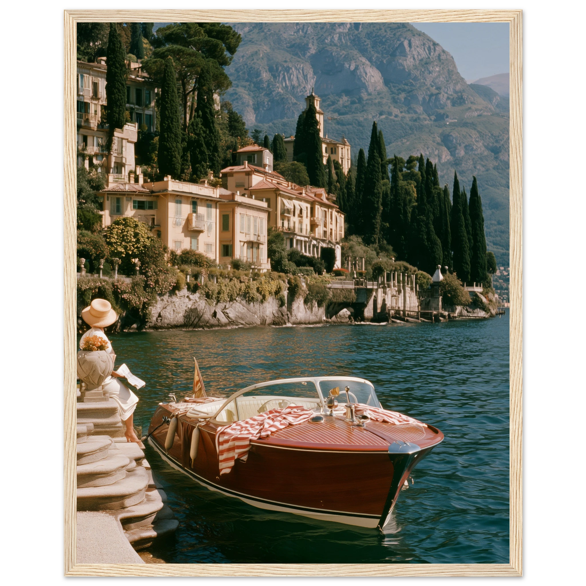 Riva Boat — Bellagio framed print in a dining room | Atelier Marbella
