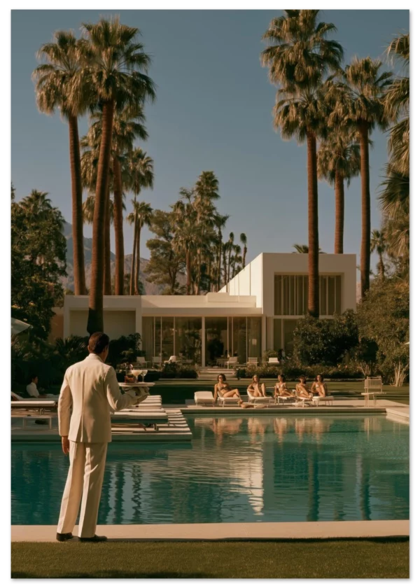 Poolside Service — Palm Springs Estate — Matte Art Print
