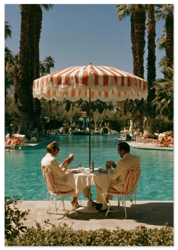 Gin Rummy — Palm Springs Pool  — Matte Art Print