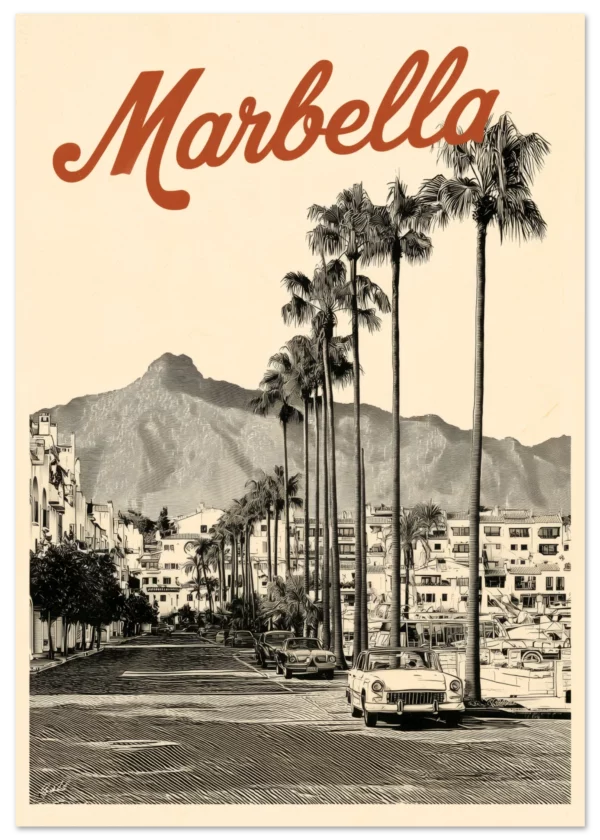 Marbella Boulevard — Matte Art Print