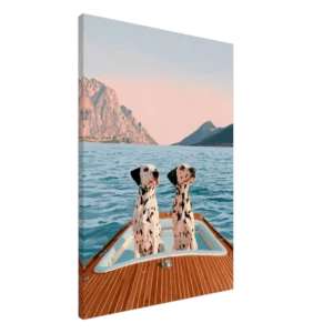 Dalmatians on Lake Como — Canvas Print