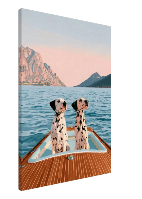 Dalmatians on Lake Como — Canvas Print