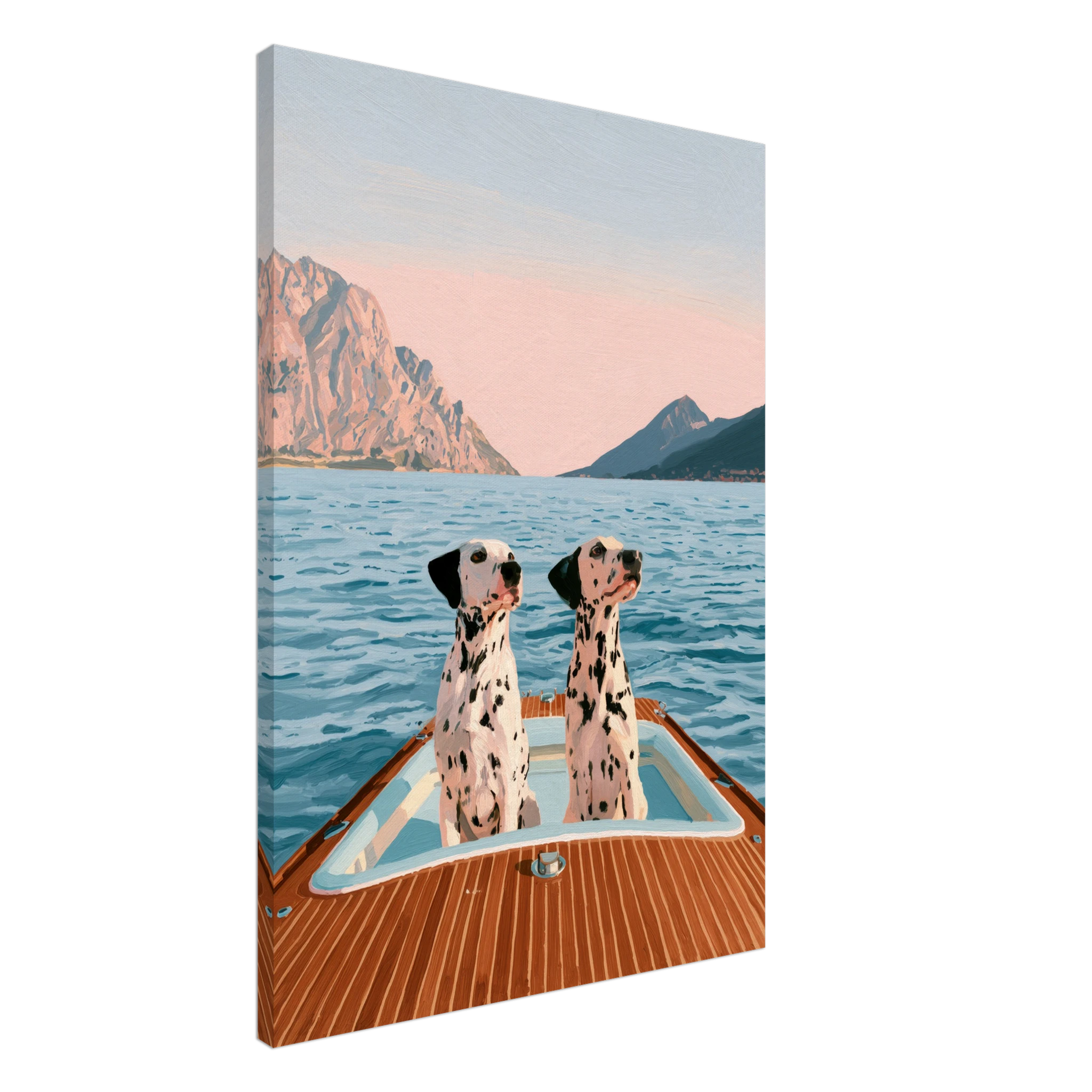 Dalmatians on Lake Como canvas print