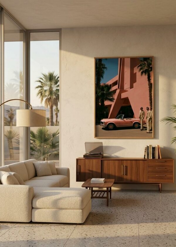 Pink Pagoda — Palm Springs — Framed Print