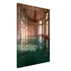 The Flooded Ballroom — Pink Baroque — Impresión en lienzo