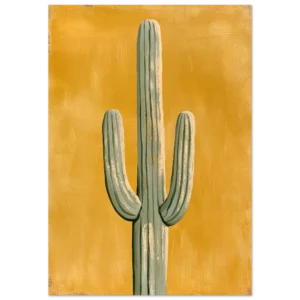 Saguaro Dorado — Sol de Sonora — Impresión artística mate
