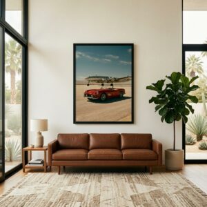 Rosso on the Tarmac — The Red Spyder — Framed Print
