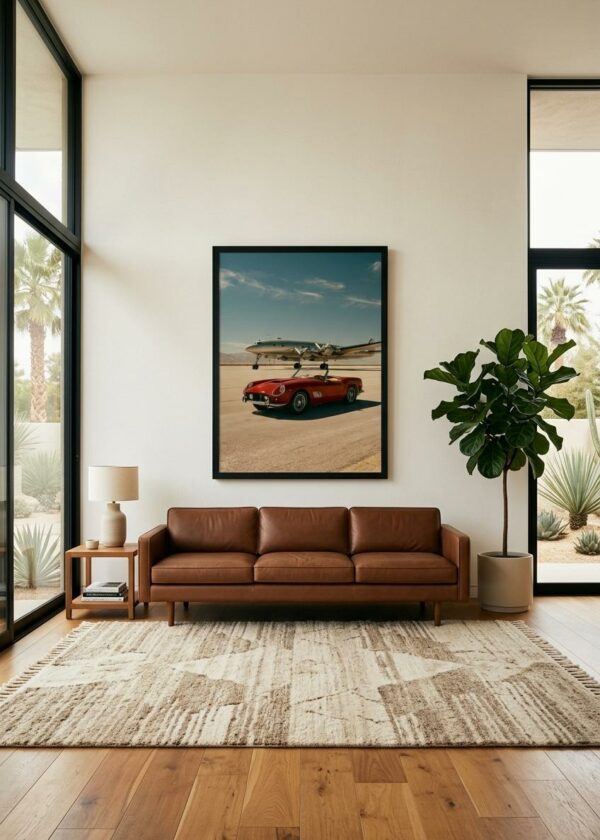 Rosso on the Tarmac — The Red Spyder — Framed Print
